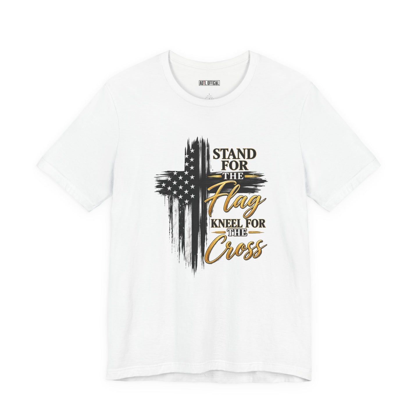 Stand for the Flag, Kneel for the Cross Christian T-shirt