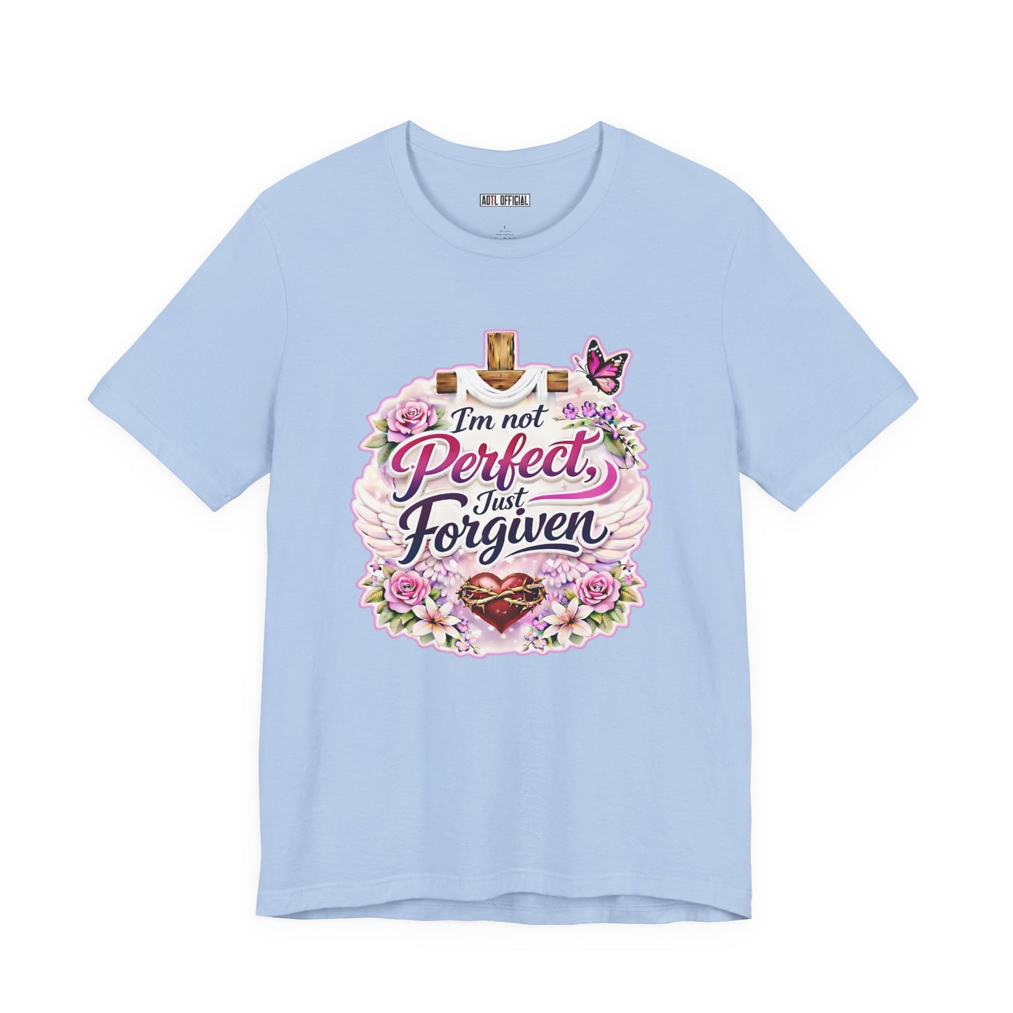I'm Not Perfect, Just Forgiven Nature Edition  Unisex Short Sleeve Tee