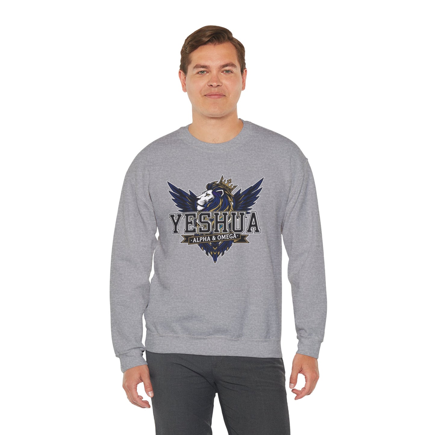 Yeshua: Lion of Judah Reigns Unisex Heavy Blend™ Crewneck Sweatshirt
