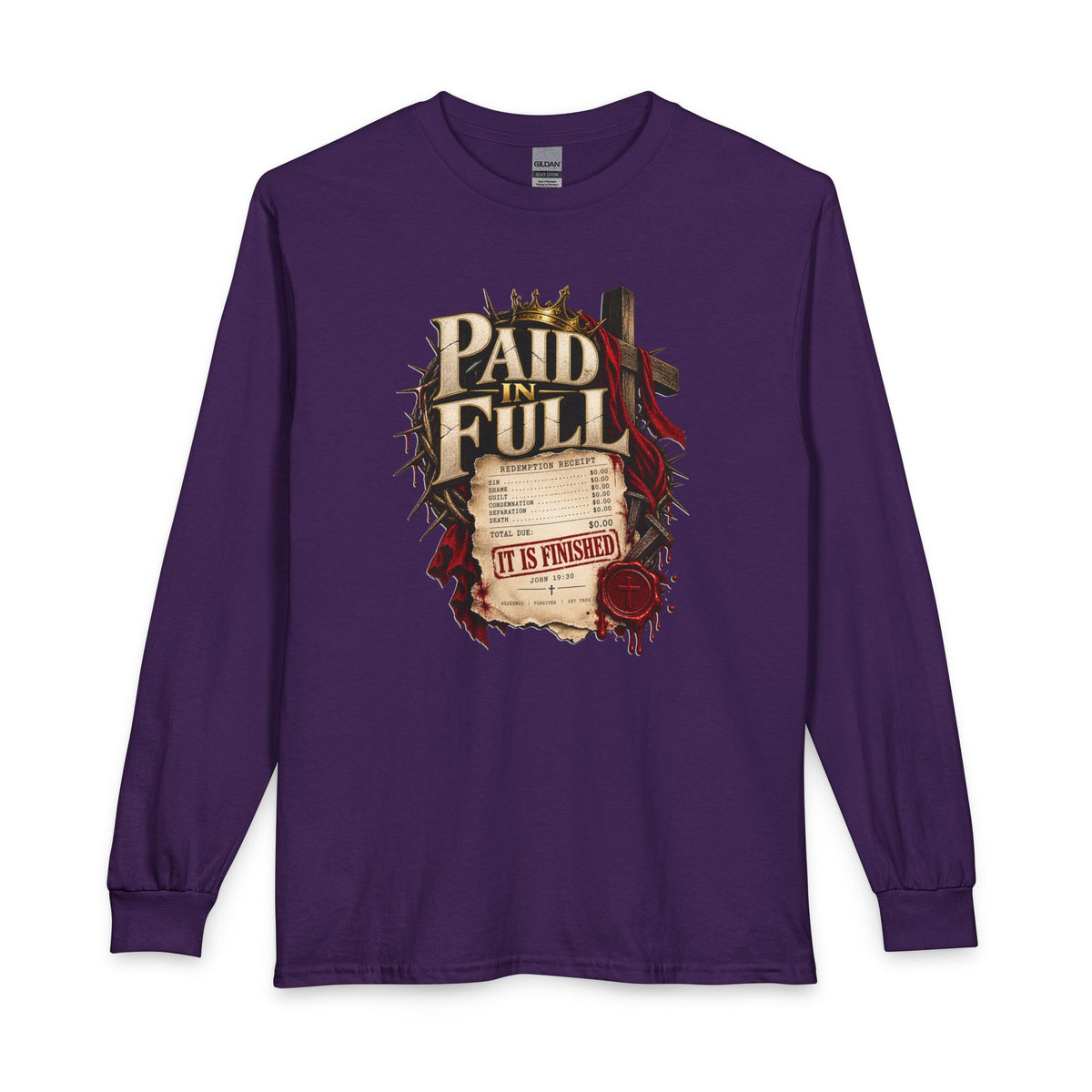 Paid in Full — John 19:30 Christian Long Sleeve Shirt