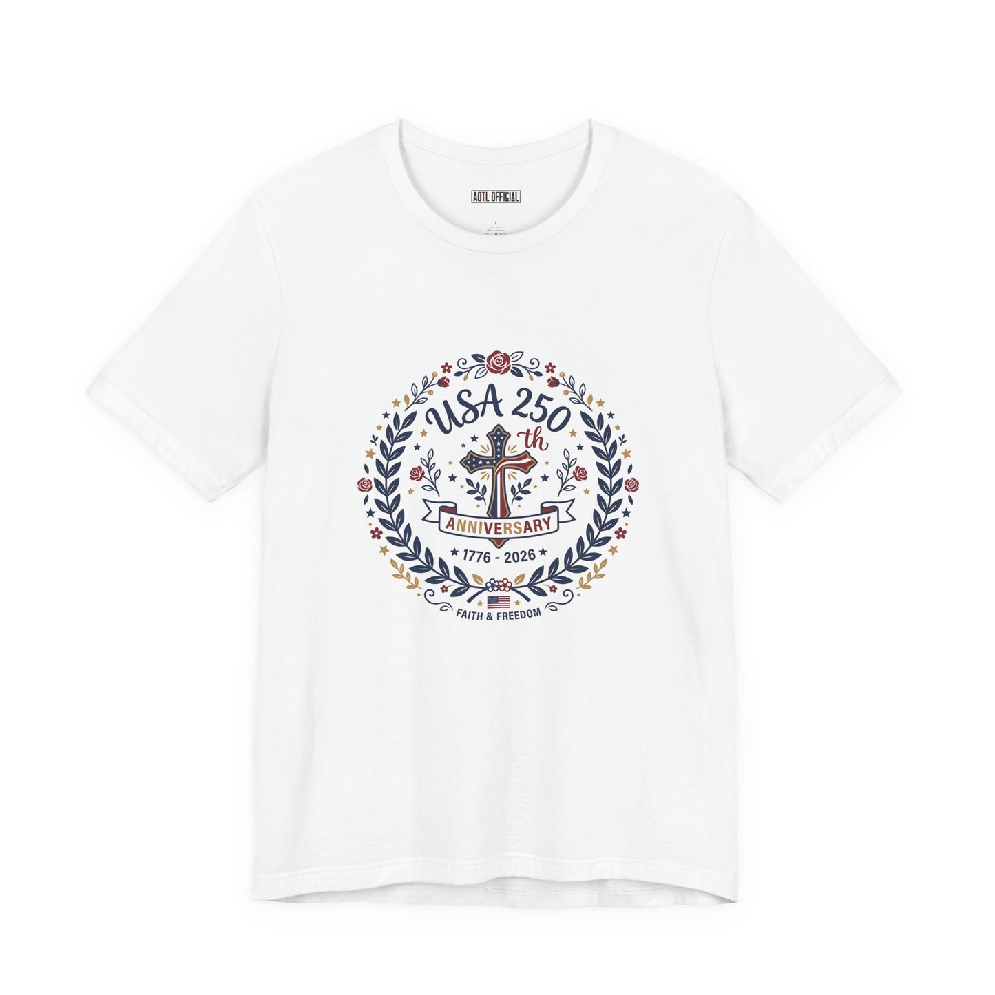 Ladies USA 250th Anniversary Classic Unisex Short Sleeve Tee