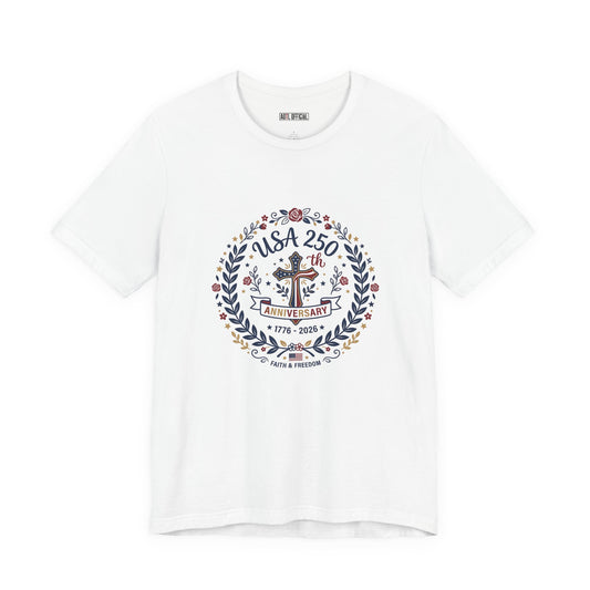Ladies USA 250th Anniversary Classic Unisex Short Sleeve Tee
