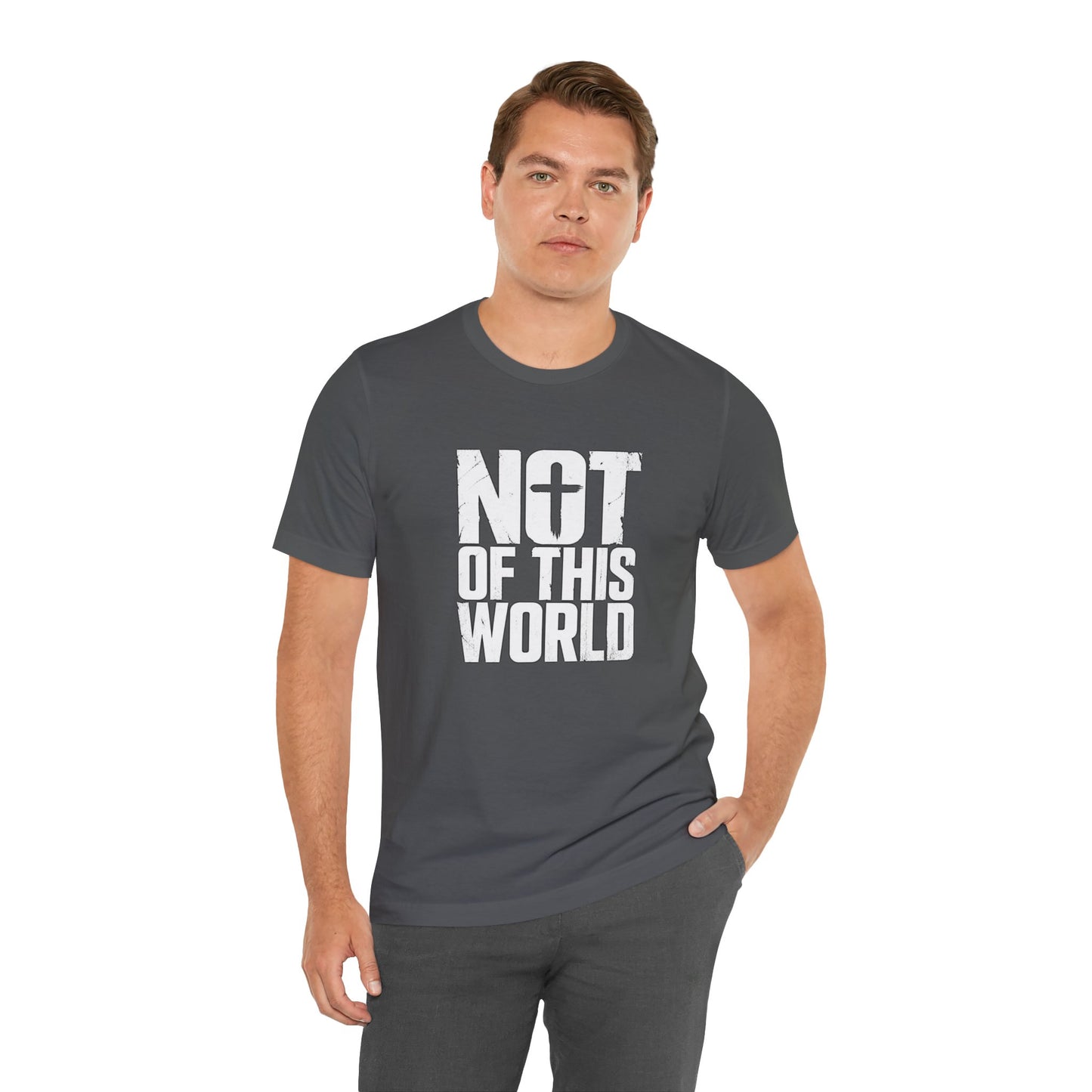Not Of This World White Text Christian T-Shirt
