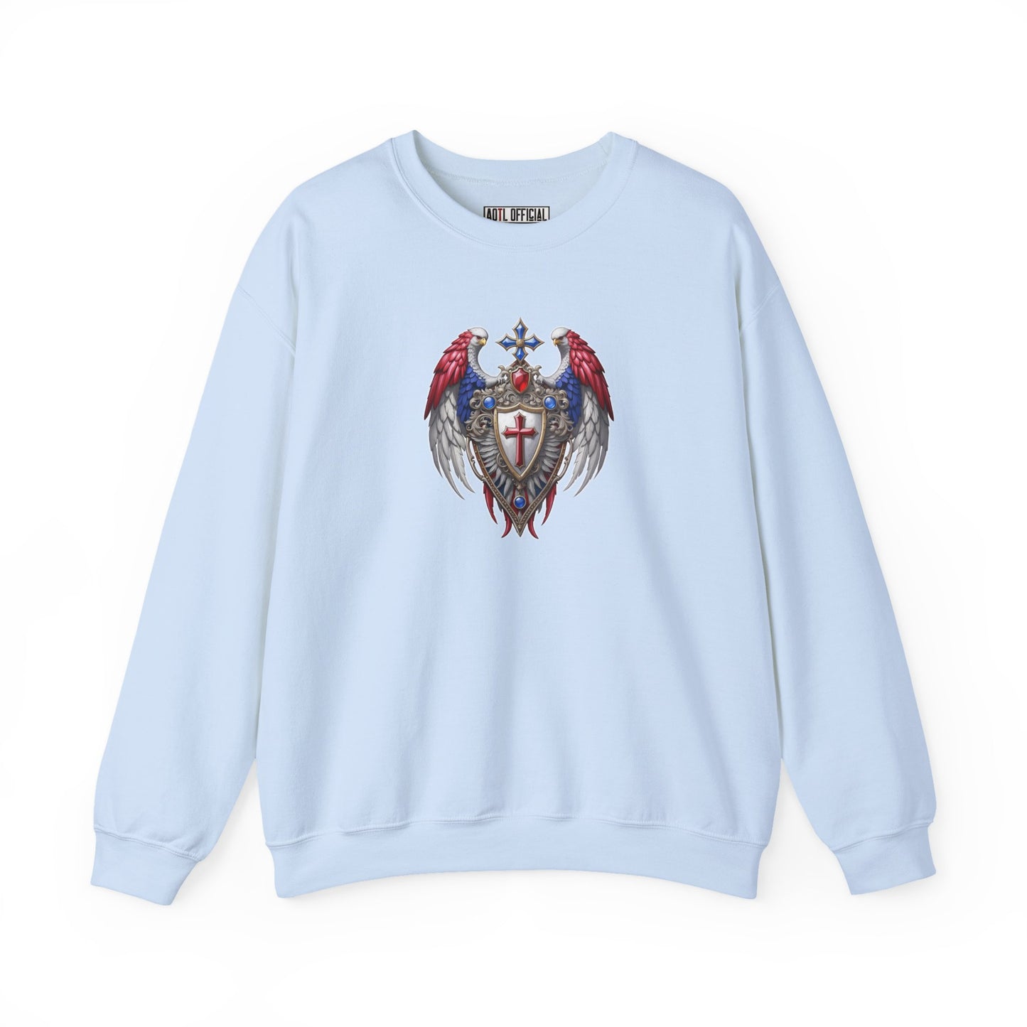 Winged Guardians of Faith Unisex Heavy Blend™ Crewneck Sweatshirt