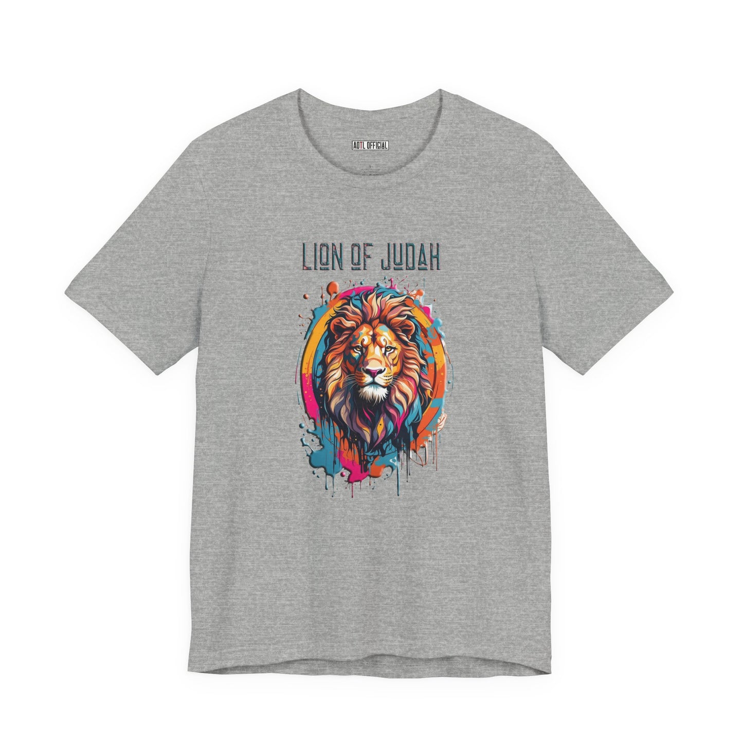 Lion Of Judah Graffiti Drip Edition Christian Unisex Short Sleeve Tee