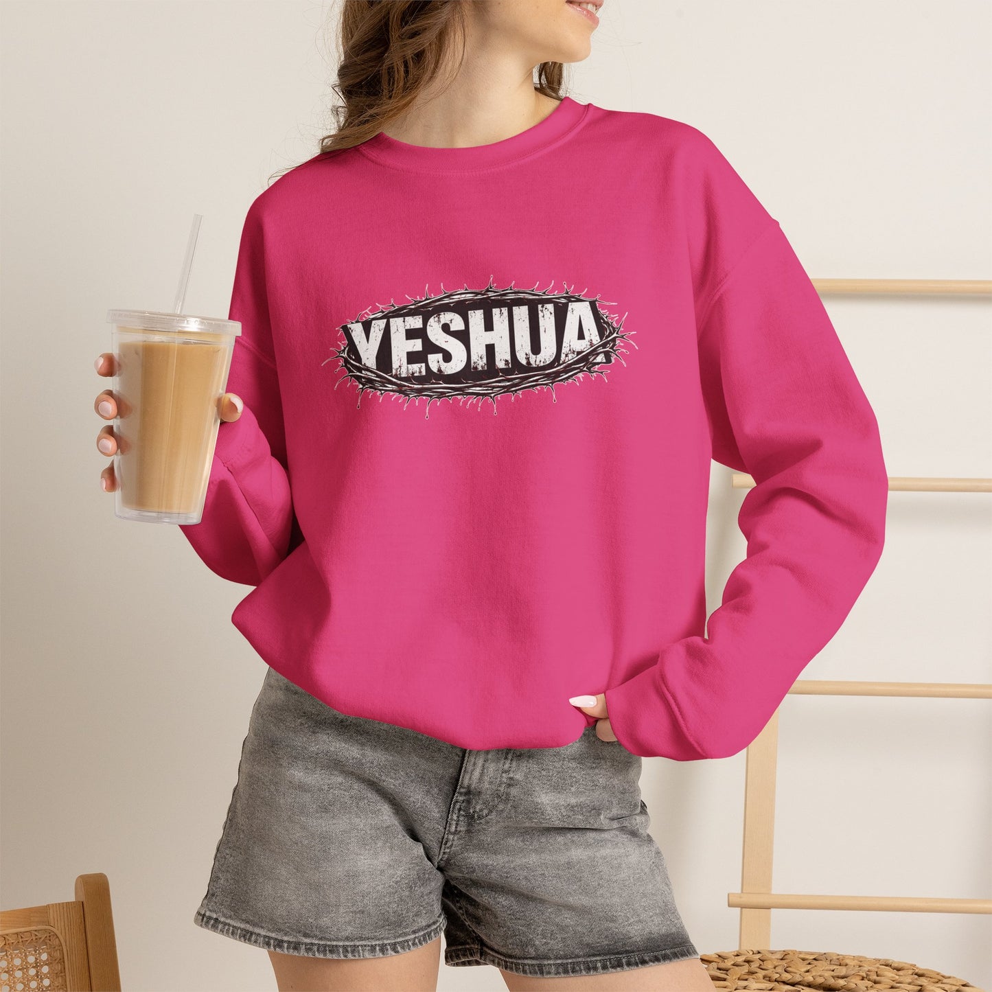 Yeshua Crown Of Thorns Christian Sweatshirt