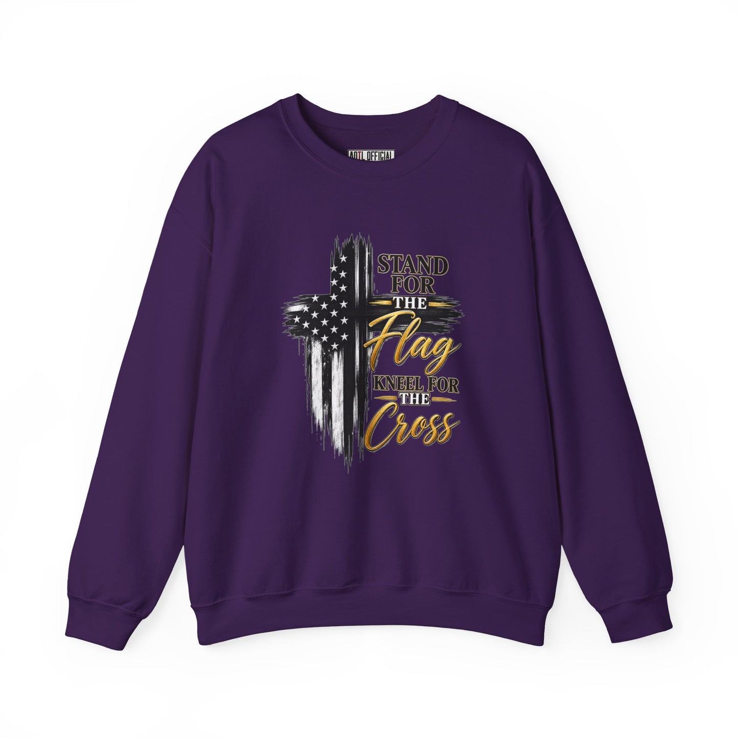 Stand for the Flag, Kneel for the Cross Christian Sweatshirt