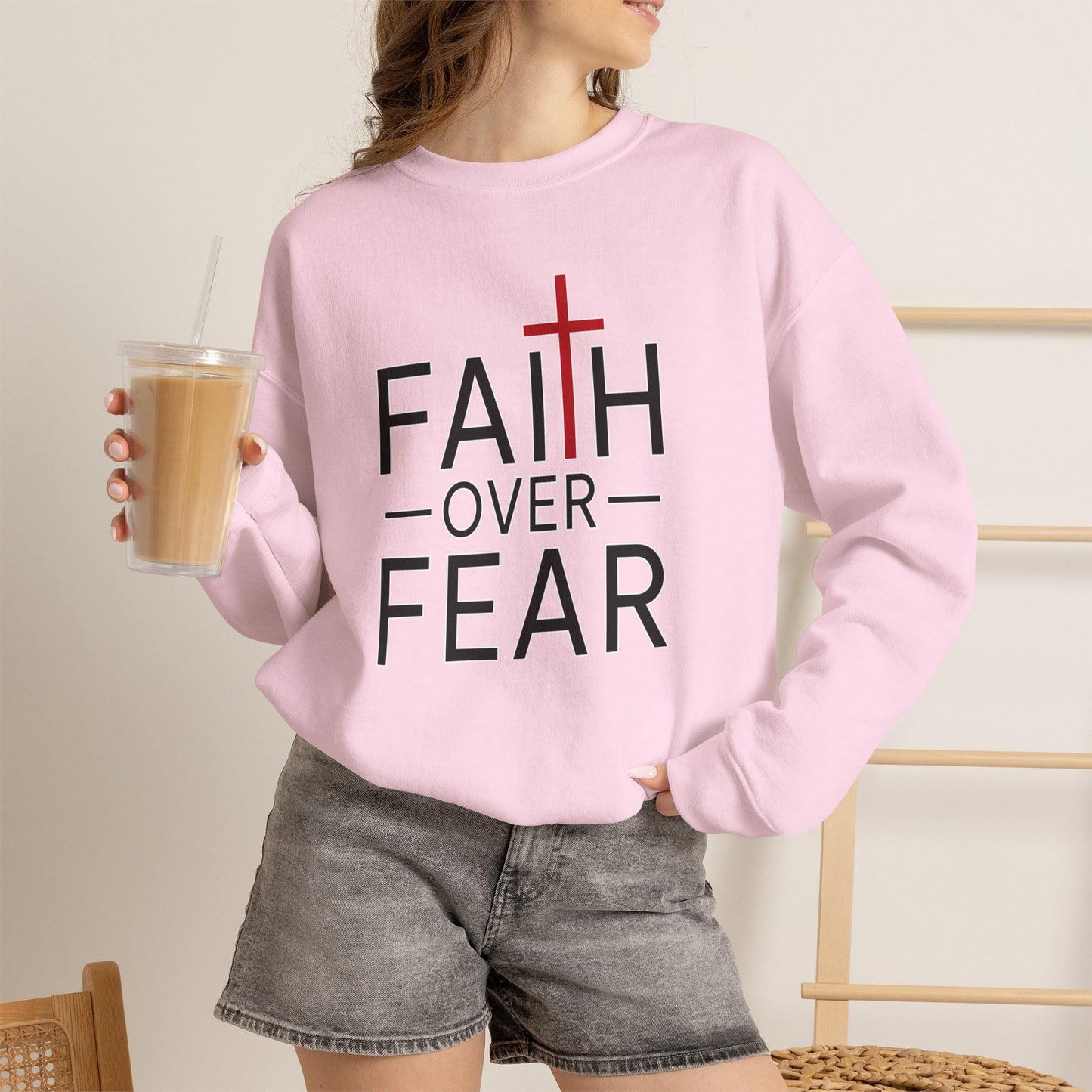Faith Over Fear Christian Sweatshirt
