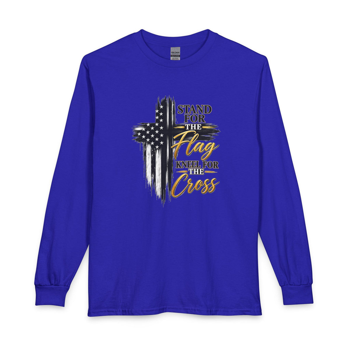 Stand for the Flag, Kneel for the Cross Christian Long Sleeve Shirt