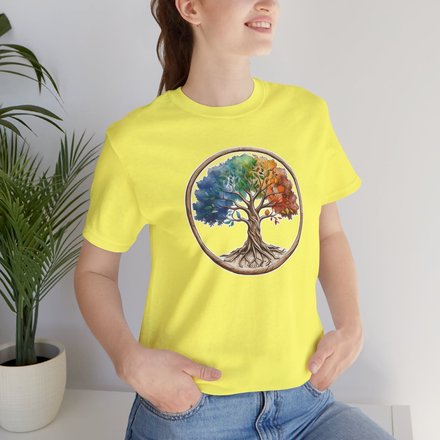 Colorful Tree Of Life Unisex Short Sleeve Tee