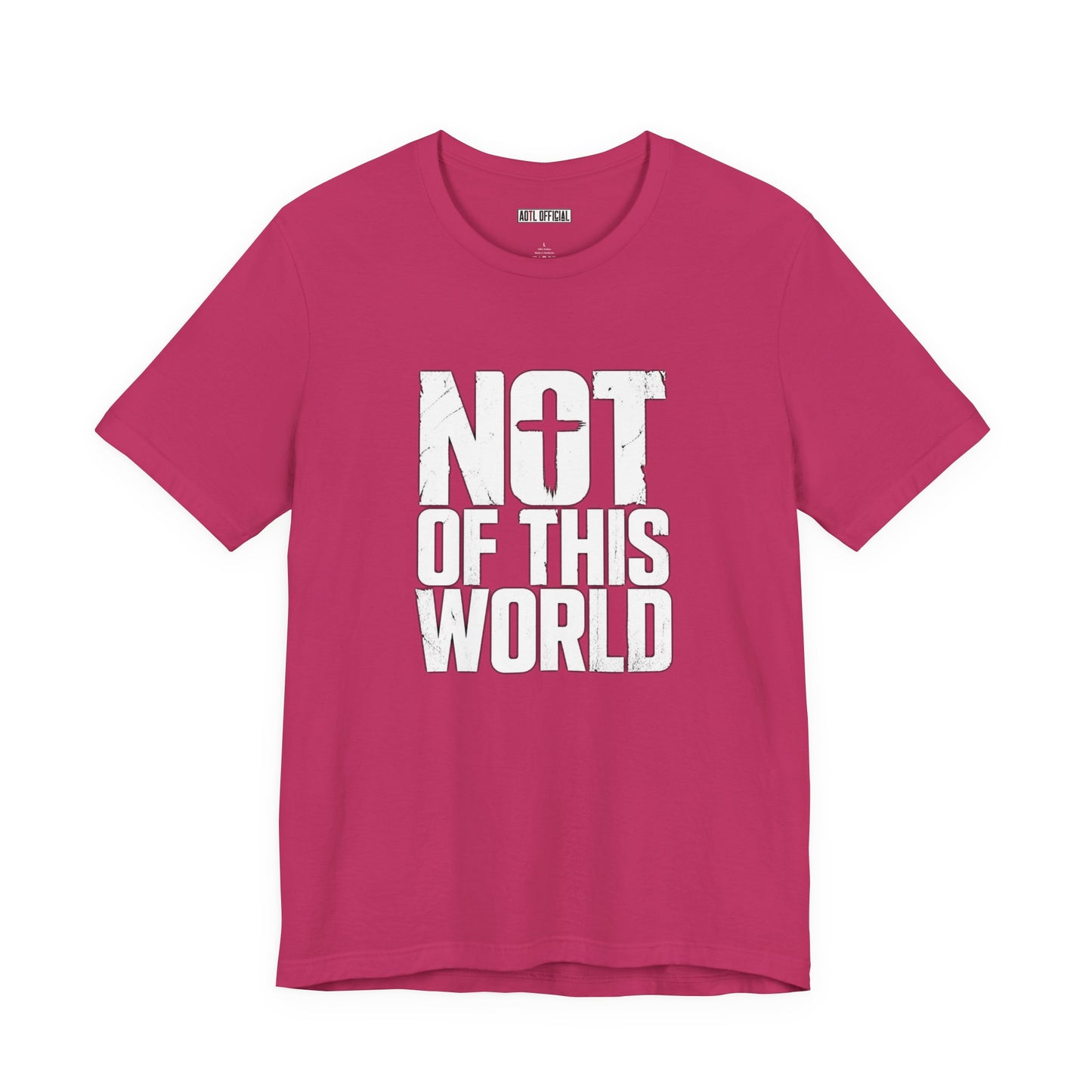 Not Of This World White Text Christian T-Shirt