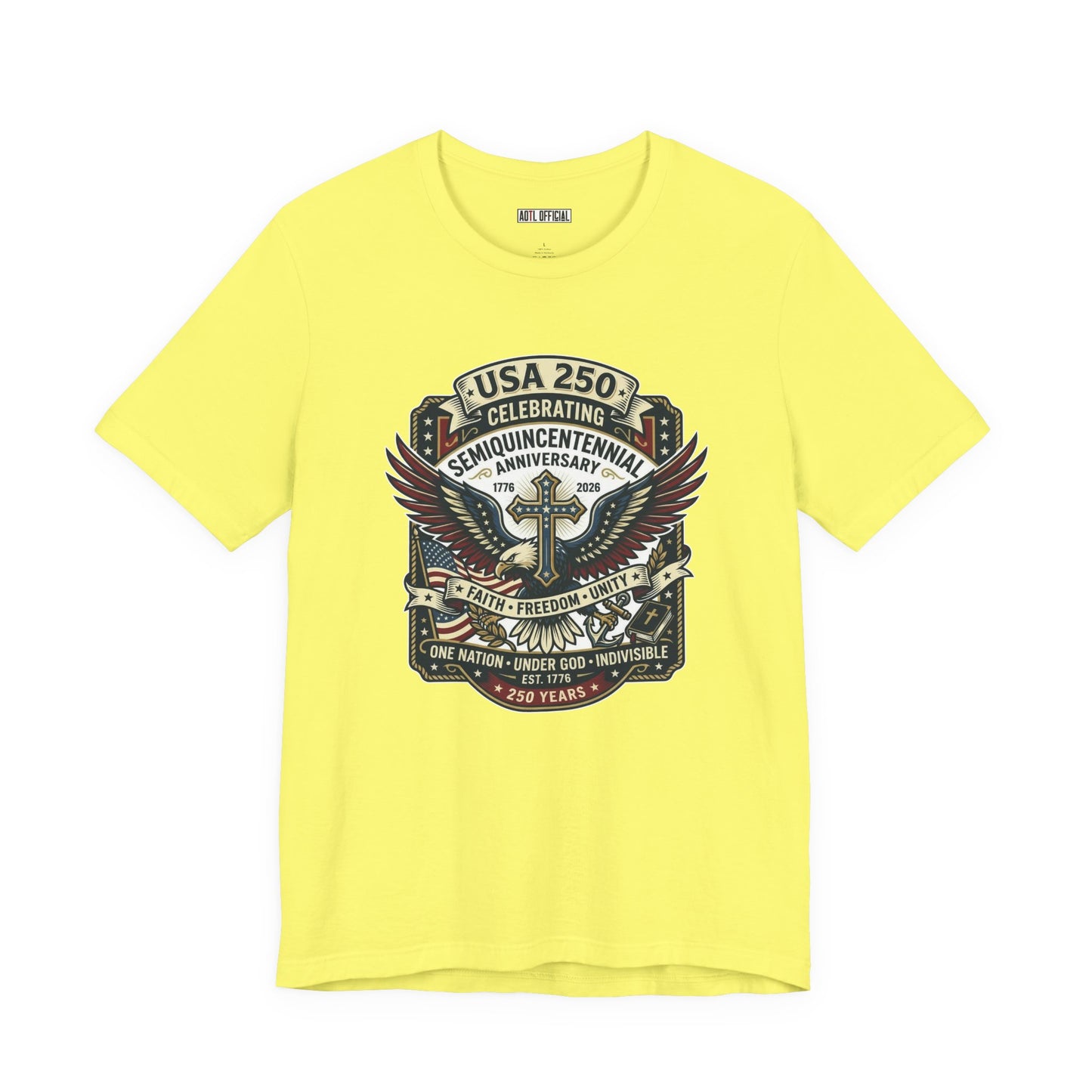 250 year Anniversary One Nation Under God Classic Unisex Short Sleeve Tee