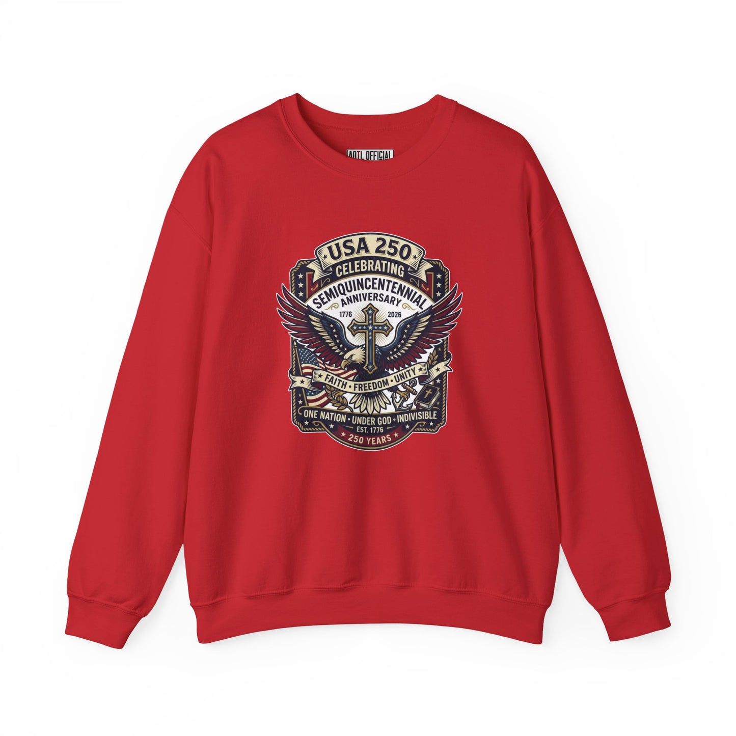 250 year Anniversary One Nation Under God V2 Christian Sweatshirt