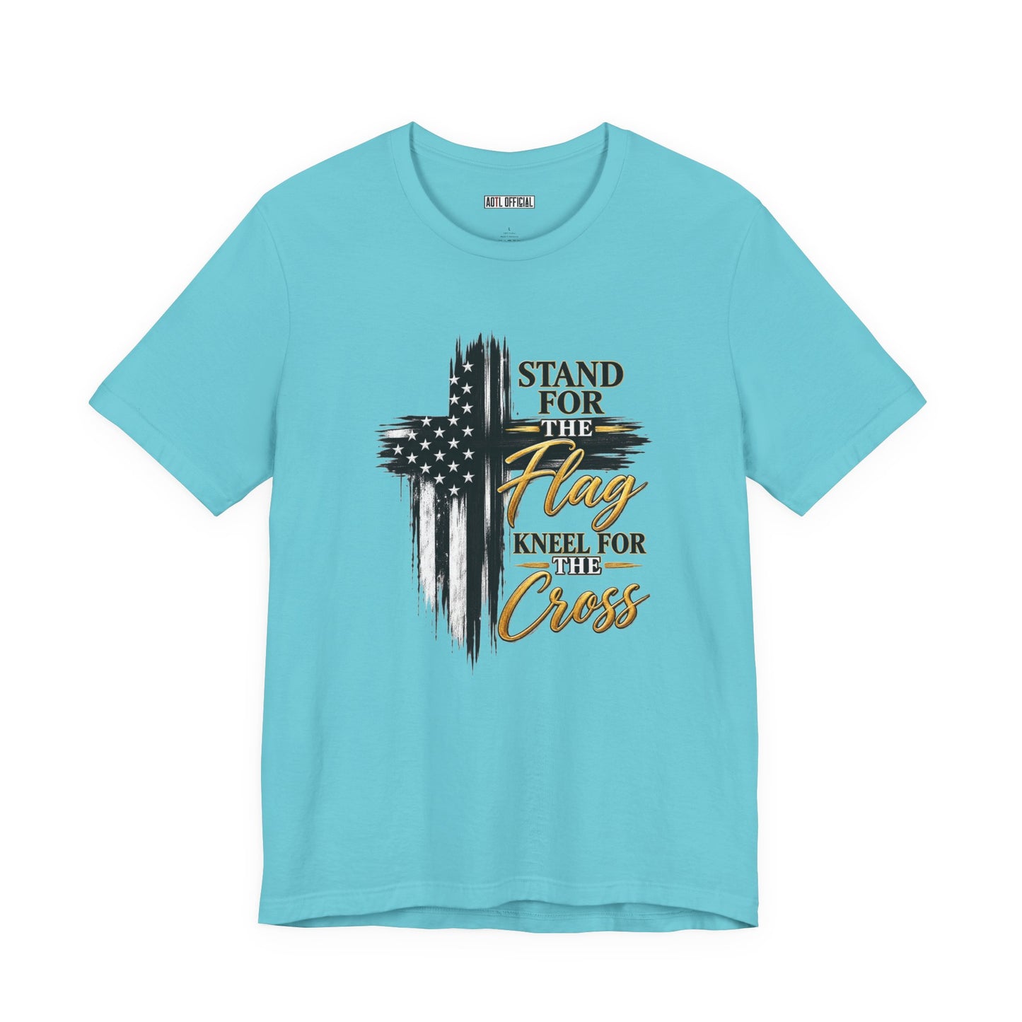 Stand for the Flag, Kneel for the Cross Christian T-shirt