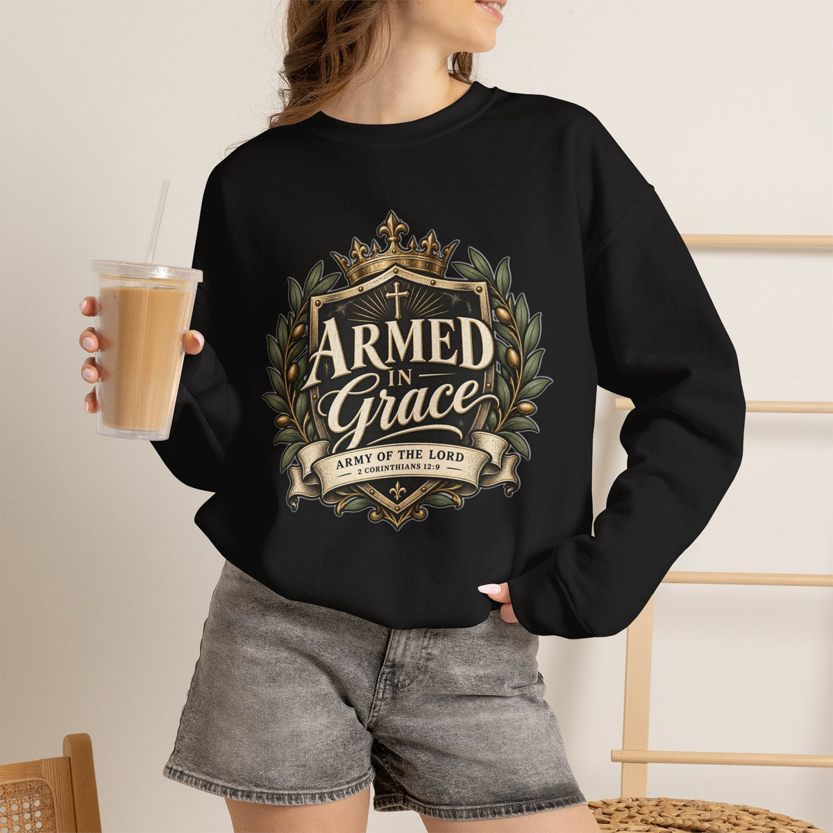 Army of the Lord — Armed in Grace Christian Sweatshirt
