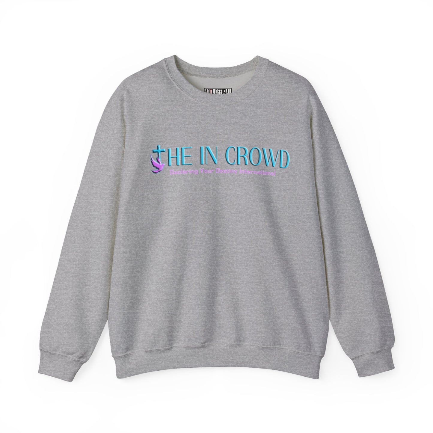 The In Crowd Purple & Teal logo Unisex Heavy Blend™ Crewneck Sweatshirt