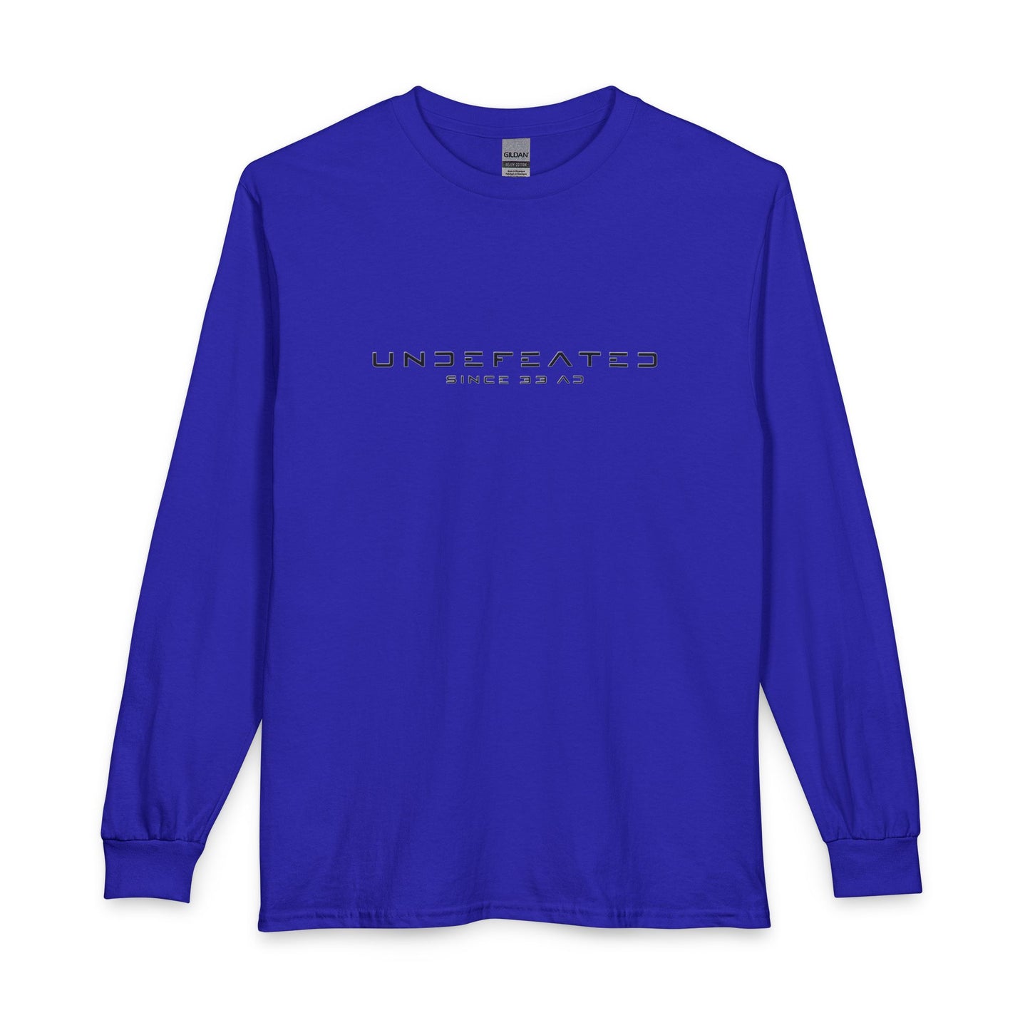 Undefeated Since 33 AD Modern Script Christian Long Sleeve Shirt