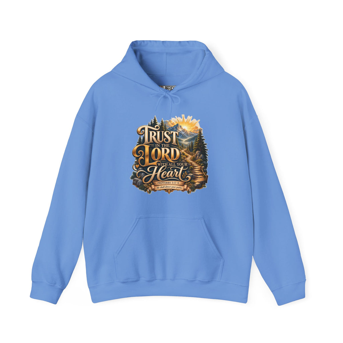 Trust in the Lord With All Your Heart – Proverbs 3:5-6 Mountain Path Design Christian Hoodie