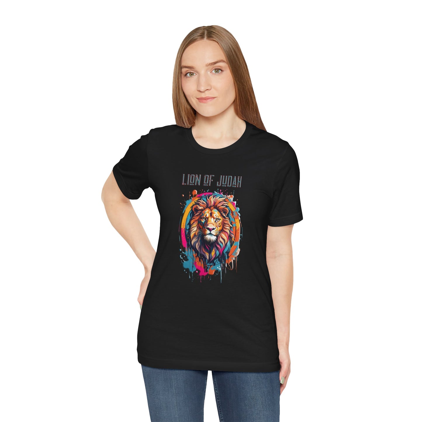 Lion Of Judah Graffiti Drip Edition Christian Unisex Short Sleeve Tee