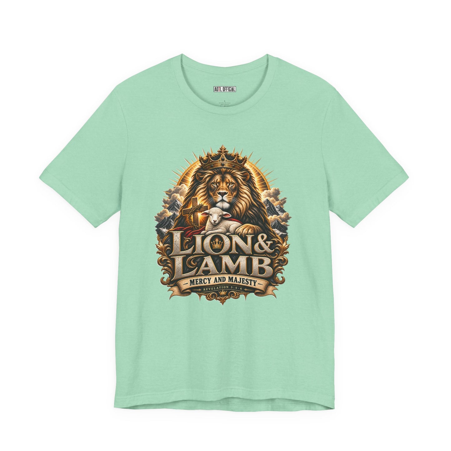 Lion & Lamb – Mercy and Majesty Christian T-shirt