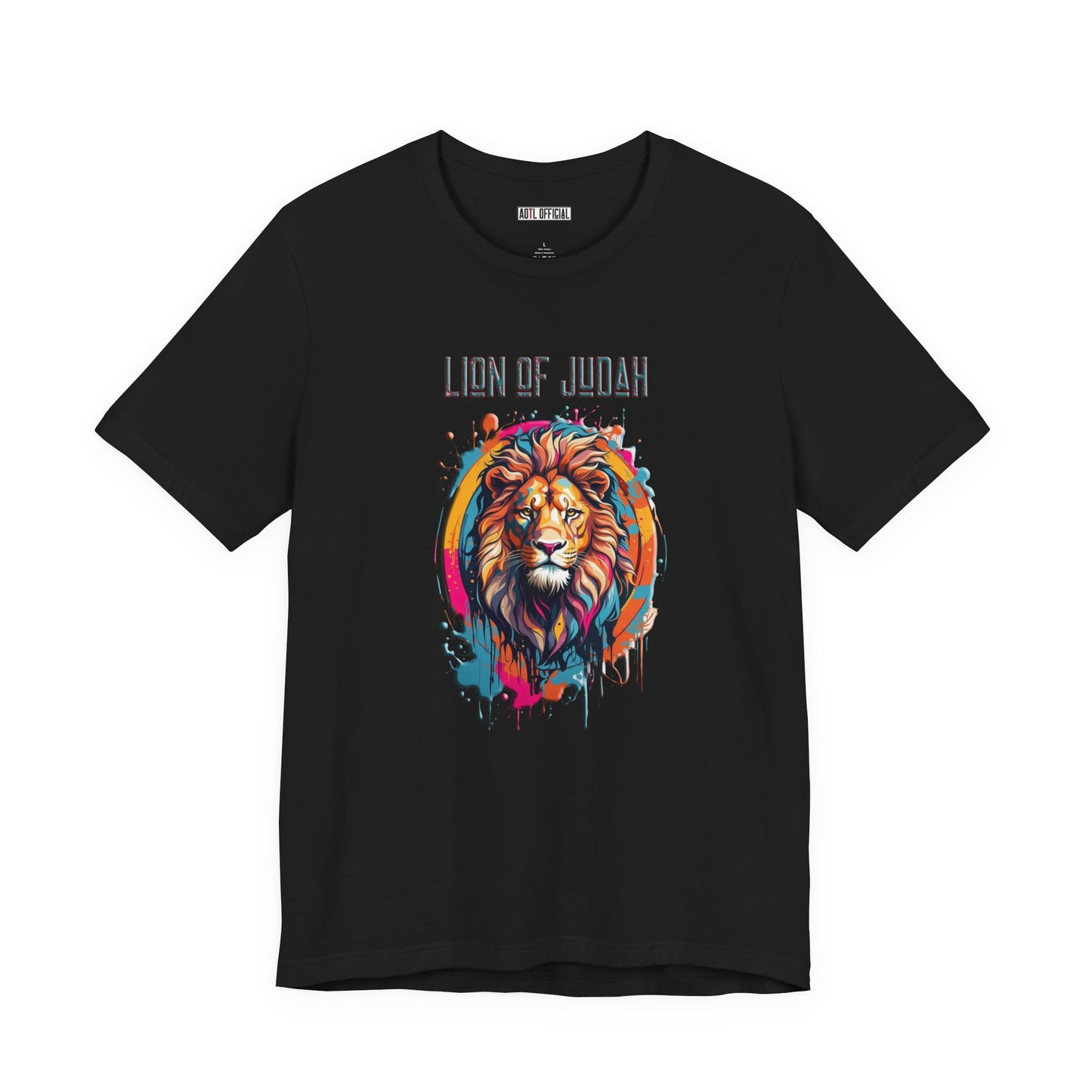 Lion Of Judah Graffiti Drip Edition Christian Unisex Short Sleeve Tee