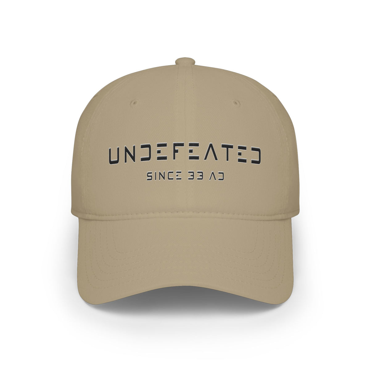 Undefeated Since 33 AD Modern Script Christian Cap
