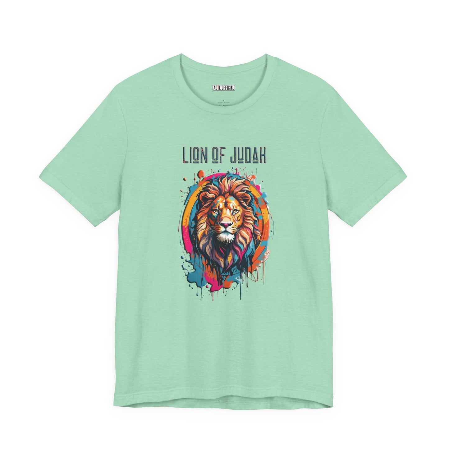 Lion Of Judah Graffiti Drip Edition Christian Unisex Short Sleeve Tee