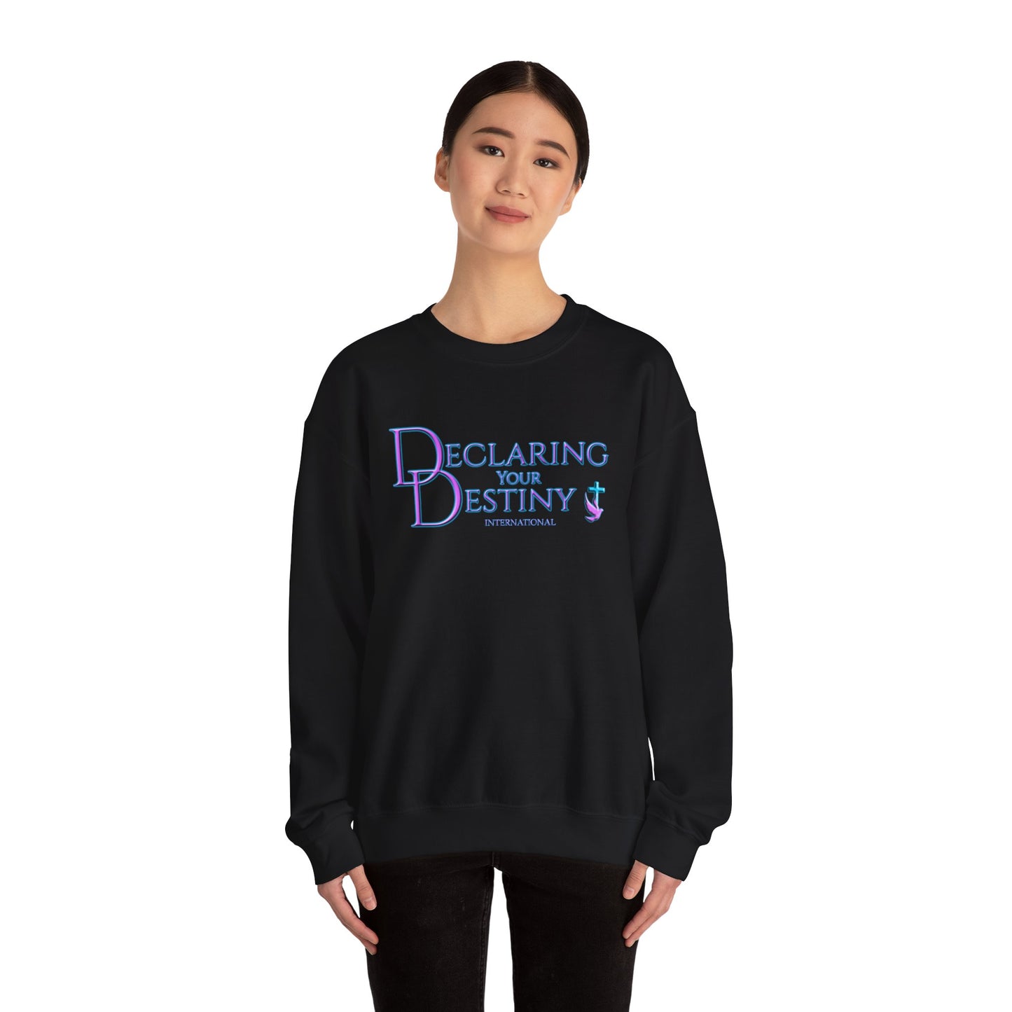 Declaring Your Destiny Purple & Teal logo Unisex Heavy Blend™ Crewneck Sweatshirt