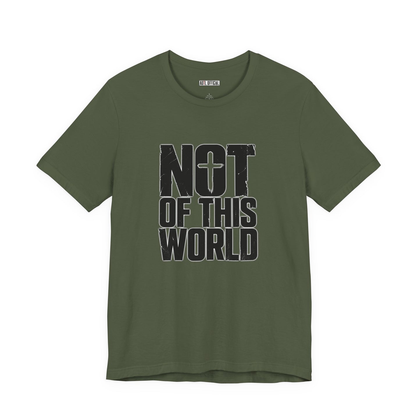 Not Of This World Black Text Christian T-Shirt