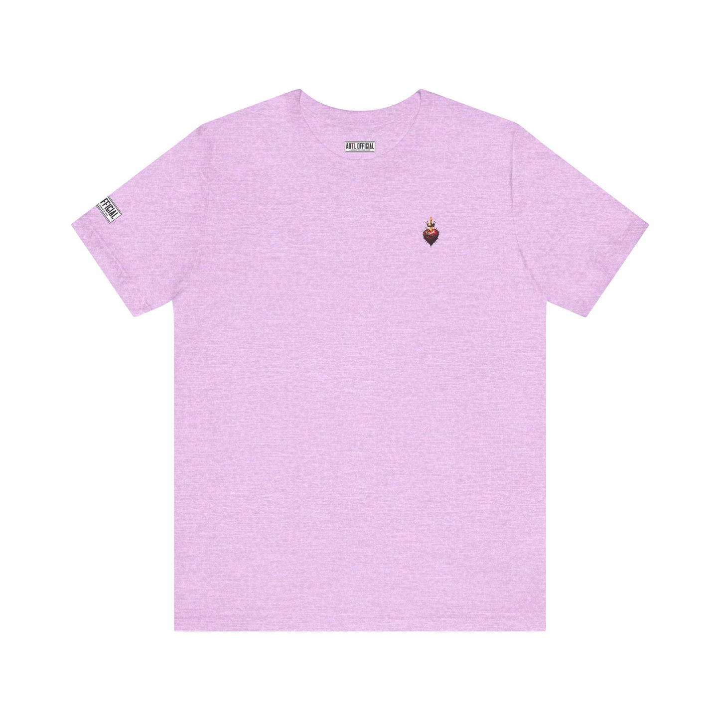 Sacred Heart Micro Emblem Unisex Christian T-shirt