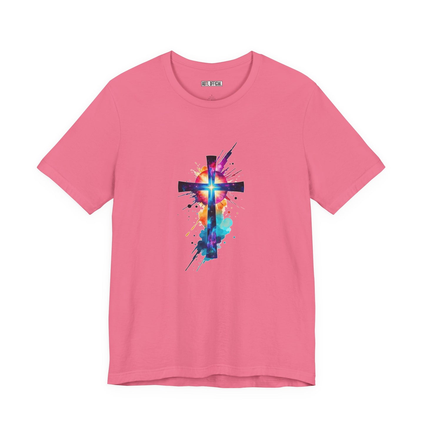 Cosmic Reverence Cross Christian Unisex Short Sleeve Tee
