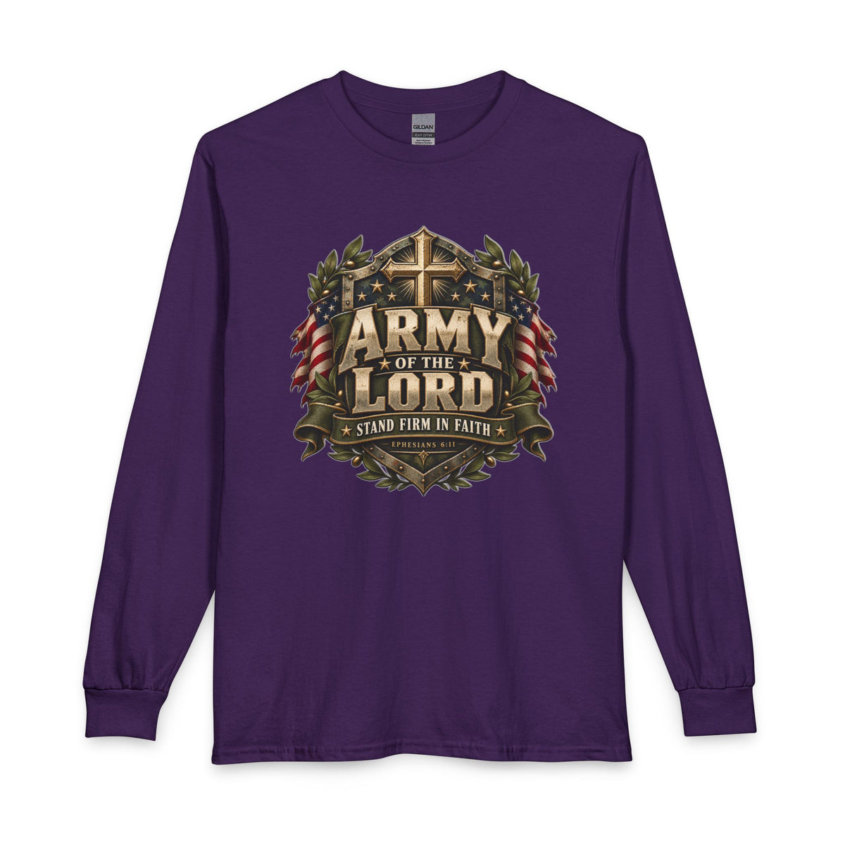 Army of the Lord — Stand Firm in Faith Christian Long Sleeve Shirt