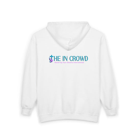 DYD In Crowd 2 Sided Full-Zip Sweatshirt featuring the Purple and Teal Declaring Your Destiny logo/In Crowd