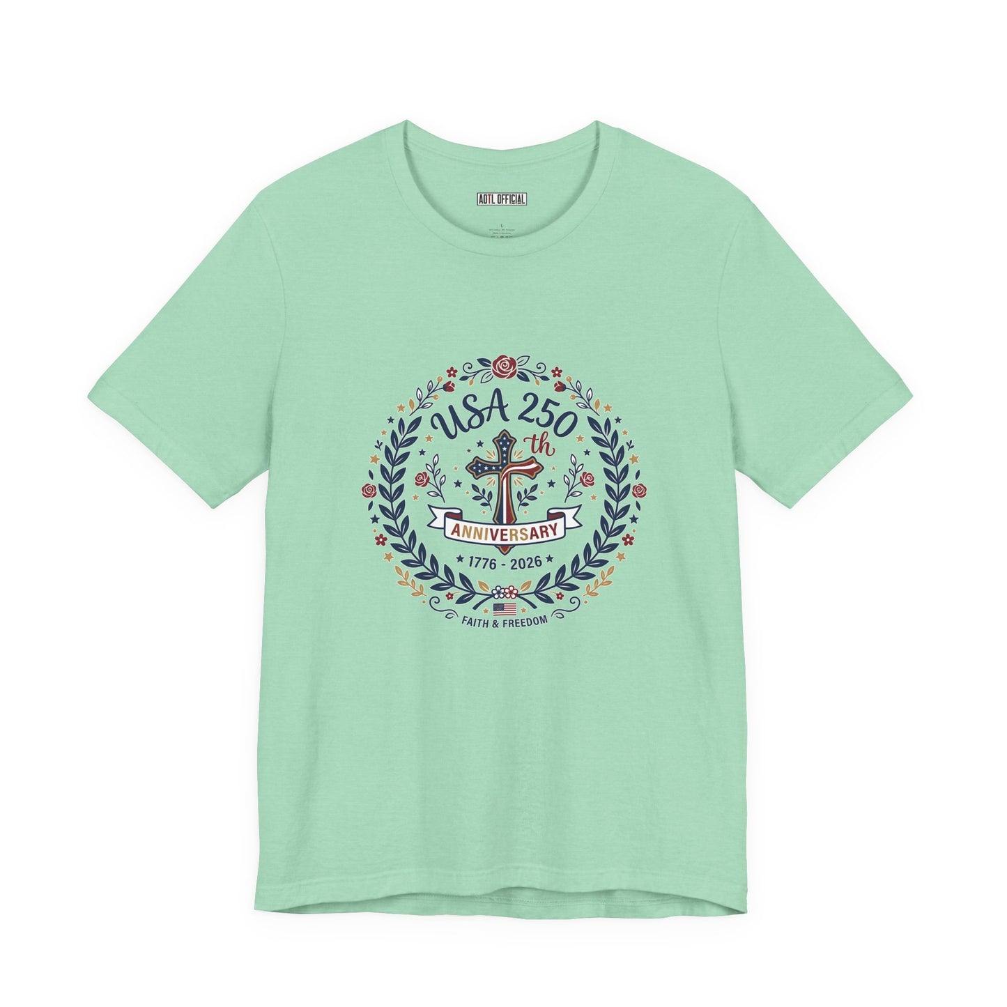 Ladies USA 250th Anniversary Classic Unisex Short Sleeve Tee