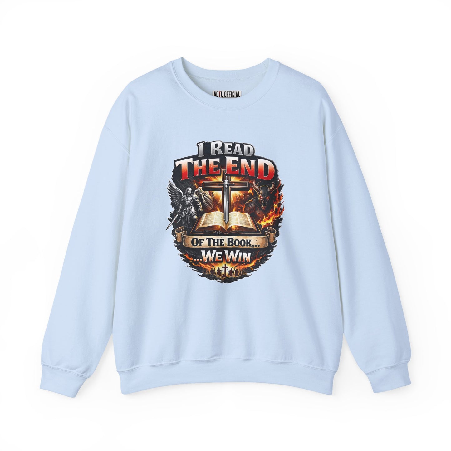 I Read the End of the Book, We Win Heavy Blend™ Crewneck Sweatshirt