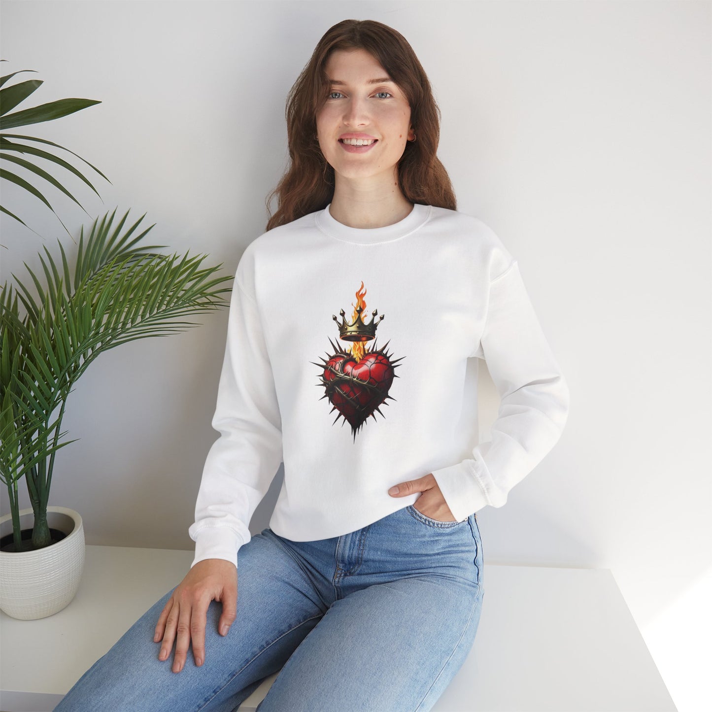 Sacred Heart  of Jesus Unisex Heavy Blend™ Crewneck Sweatshirt