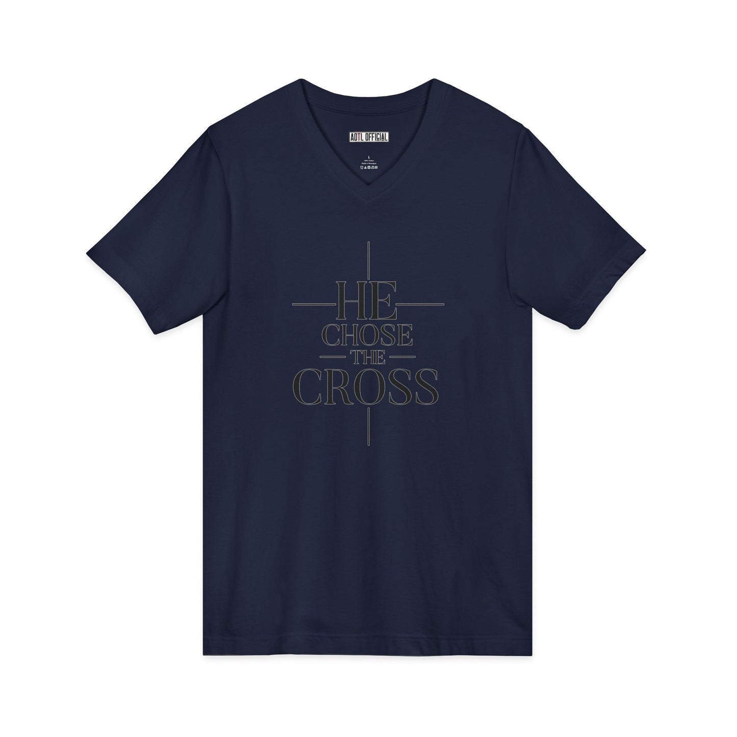 He Chose The Cross V-Neck Tee