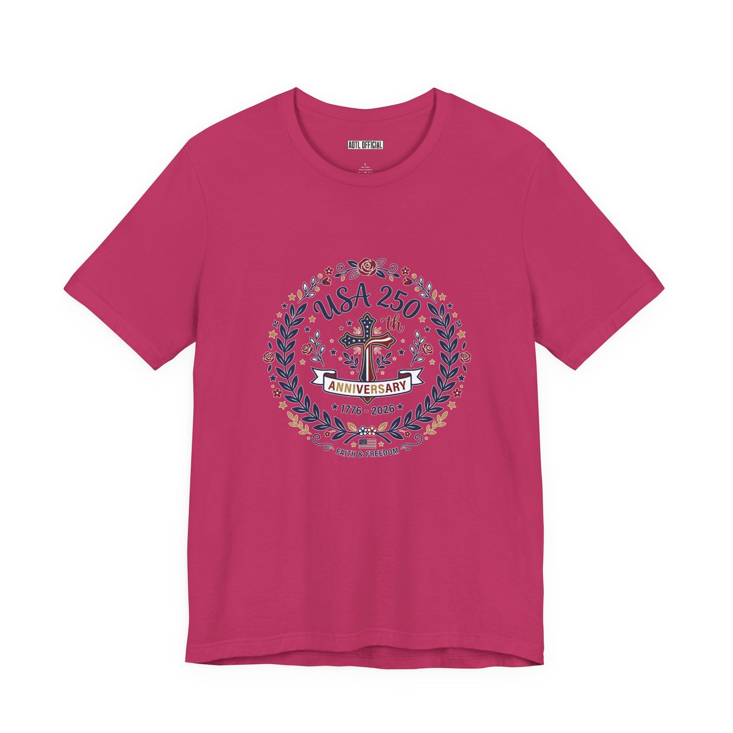 Ladies USA 250th Anniversary Classic Unisex Short Sleeve Tee