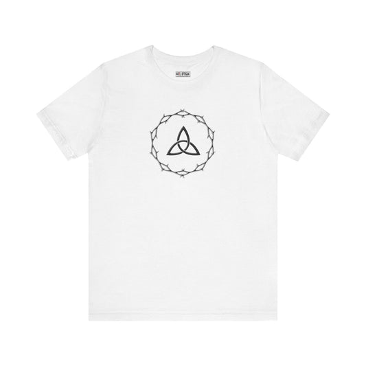 Circle of Thorns & Trinity Knot (Triquetra) Unisex  Short Sleeve Tee