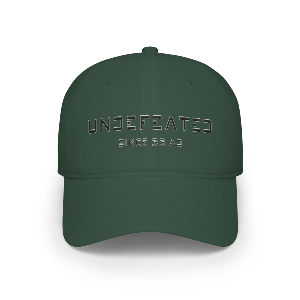 Undefeated Since 33 AD Modern Script Christian Cap