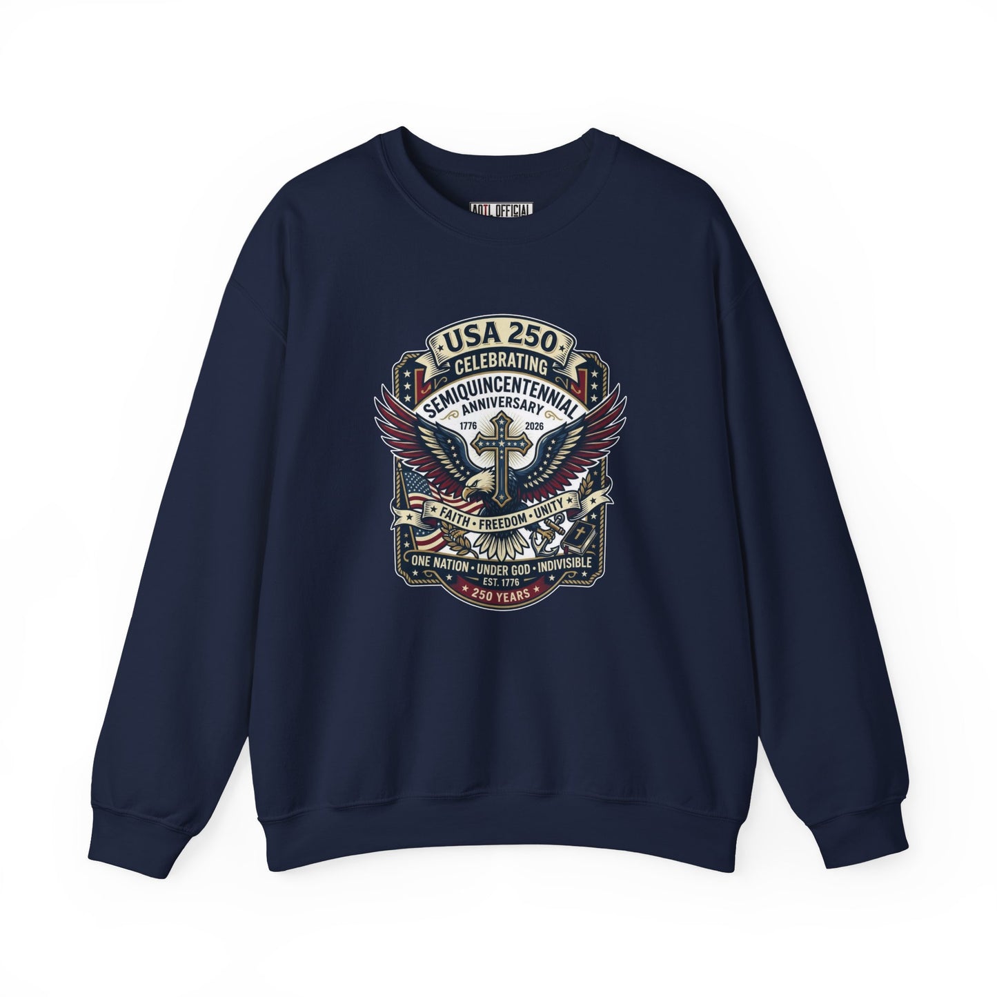 250 year Anniversary One Nation Under God V2 Christian Sweatshirt