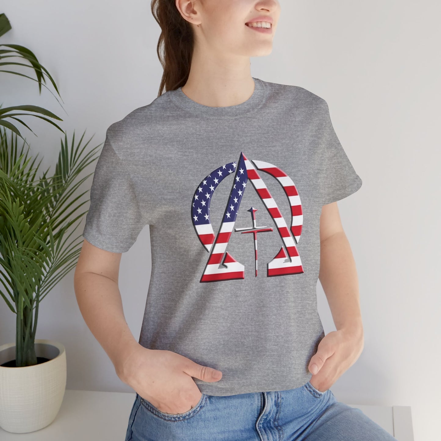 Alpha & Omega United States Of America Unisex Short Sleeve Tee