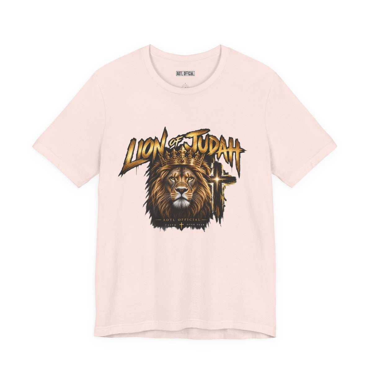 Lion of Judah — Faith Over Fear Christian T-shirt