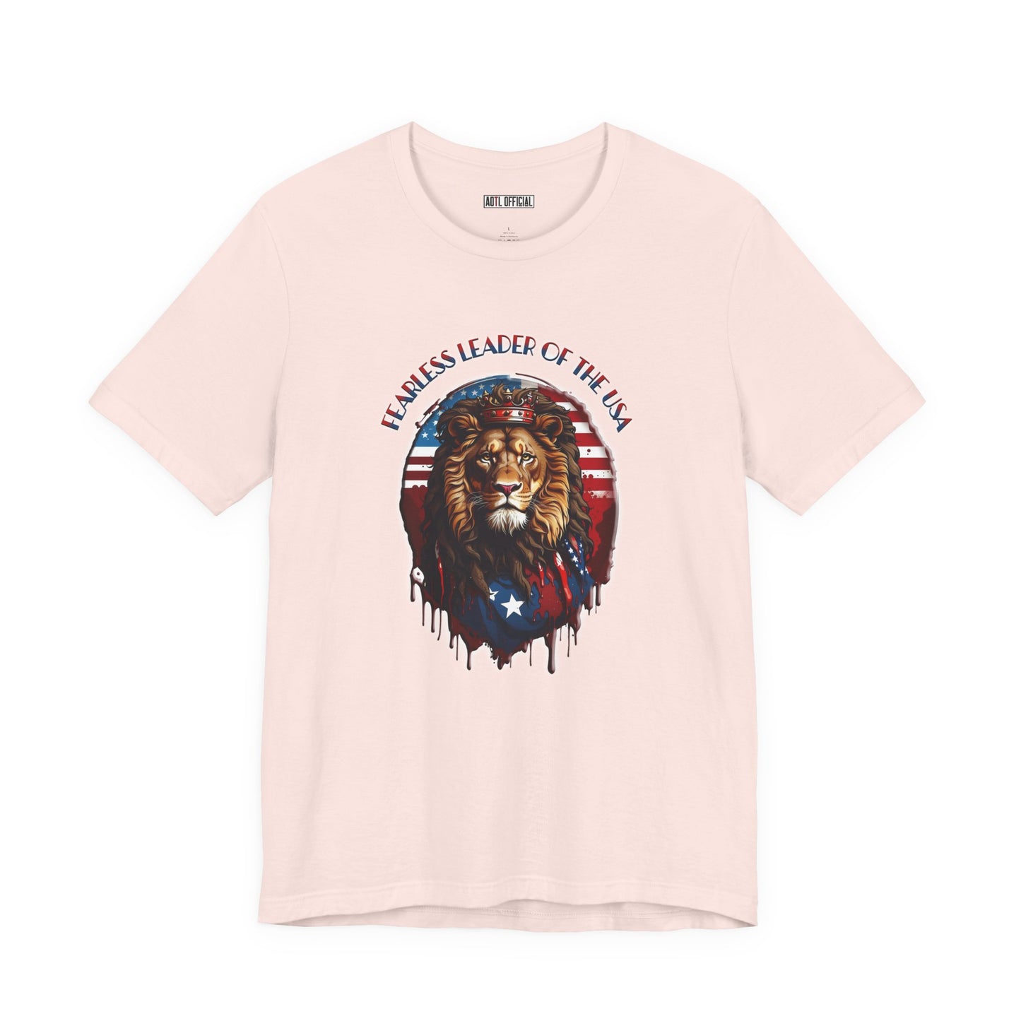 Lion of Judah: Fearless Leader of Faith Patriotic Christian Unisex Short Sleeve Tee