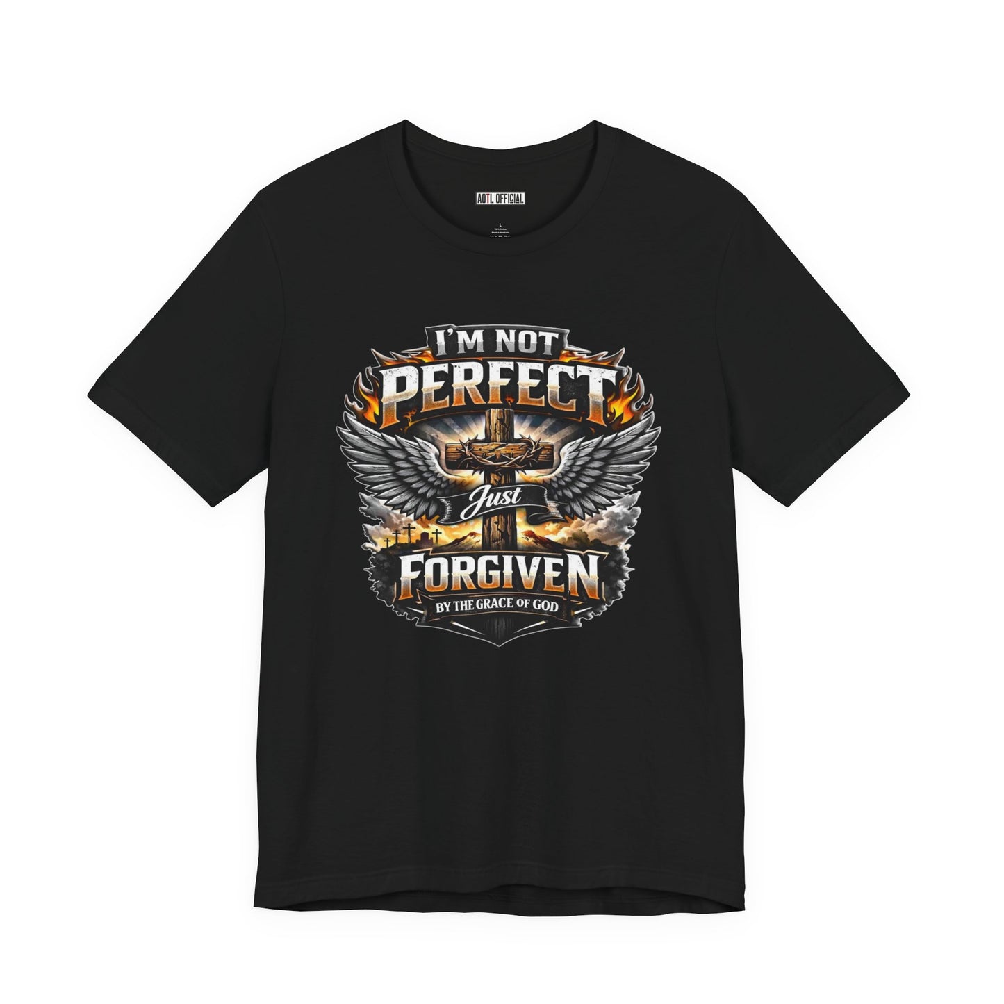 I'm Not Perfect, Just Forgiven  Unisex Short Sleeve Tee