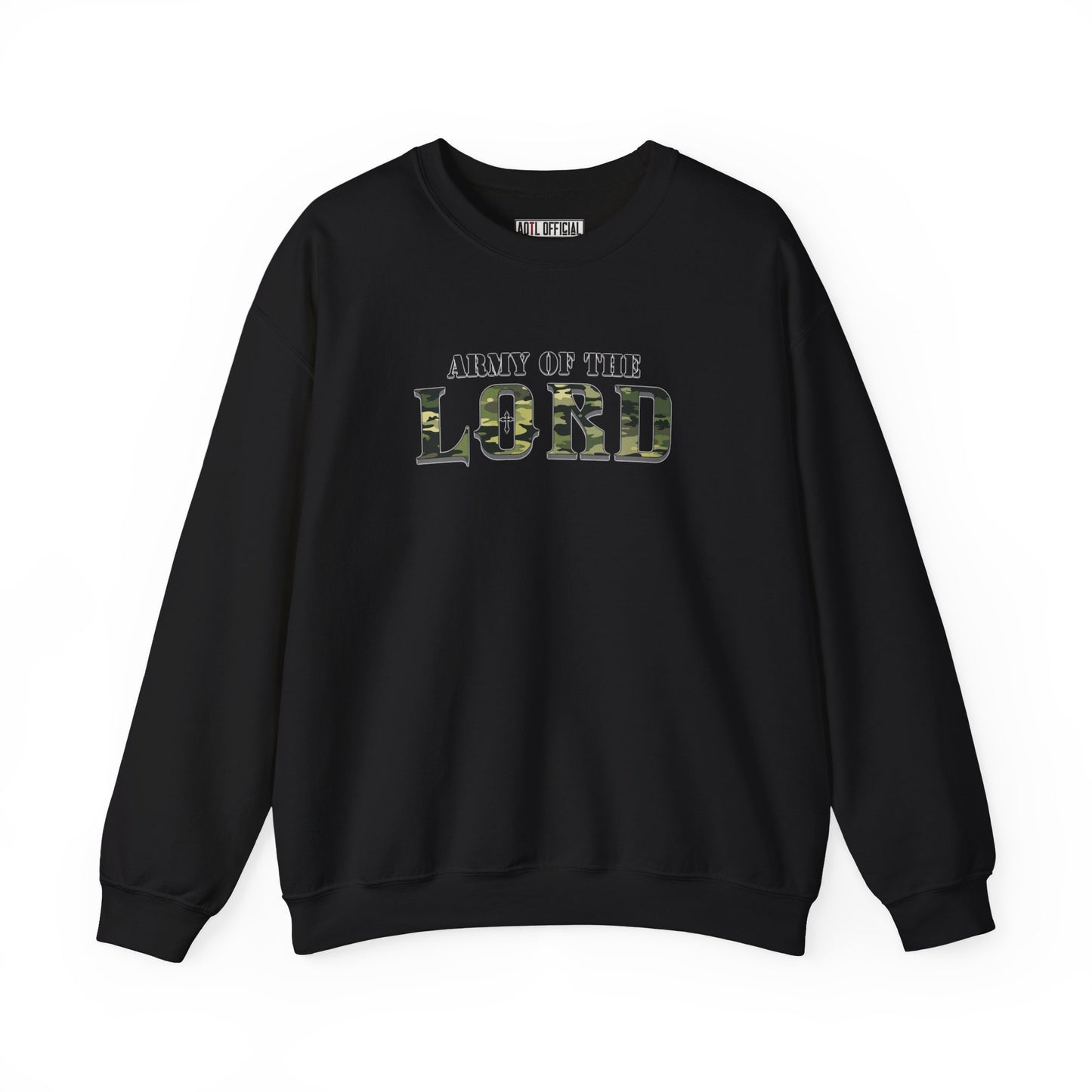 Green Camo Army of the Lord Unisex Heavy Blend™ Crewneck Sweatshirt
