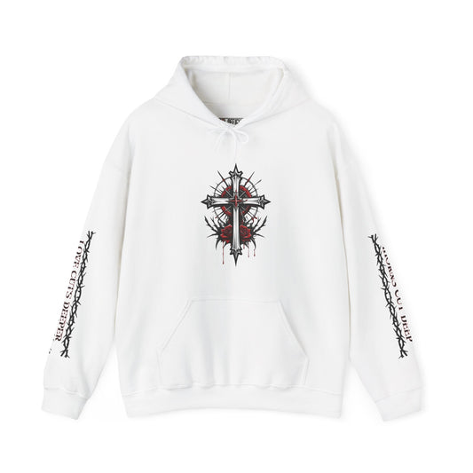 Thorned Redemption With Powerful Sleeve Message Unisex Heavy Blend™ Hooded Sweatshirt