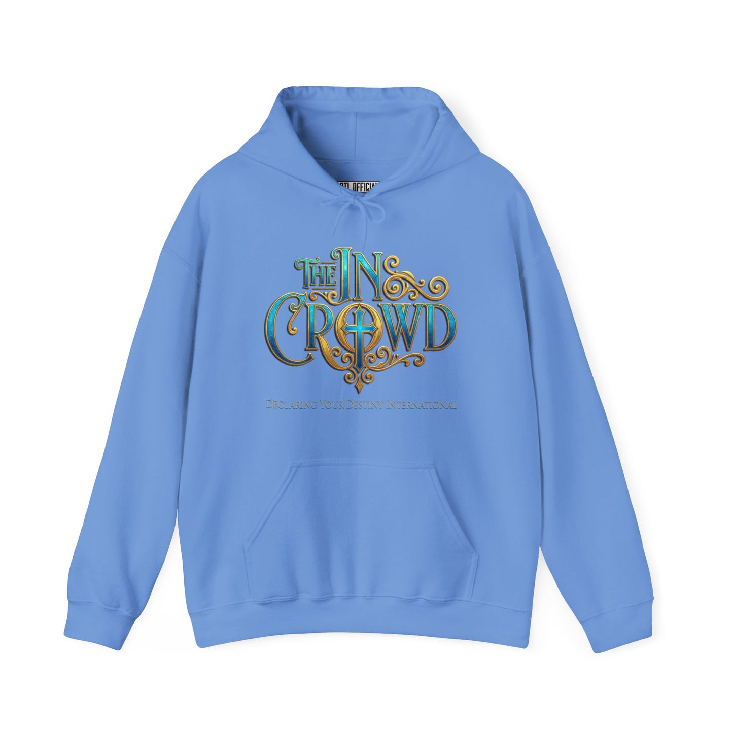 Ornate Blue and Gold The In Crowd DYD Unisex Heavy Blend™ Hooded Sweatshirt