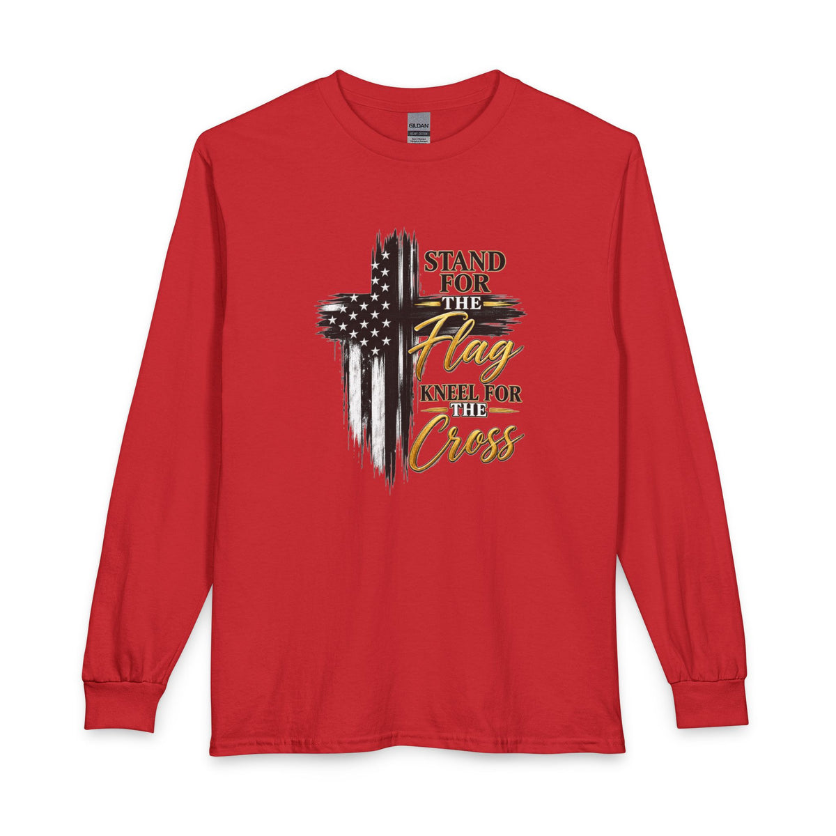 Stand for the Flag, Kneel for the Cross Christian Long Sleeve Shirt