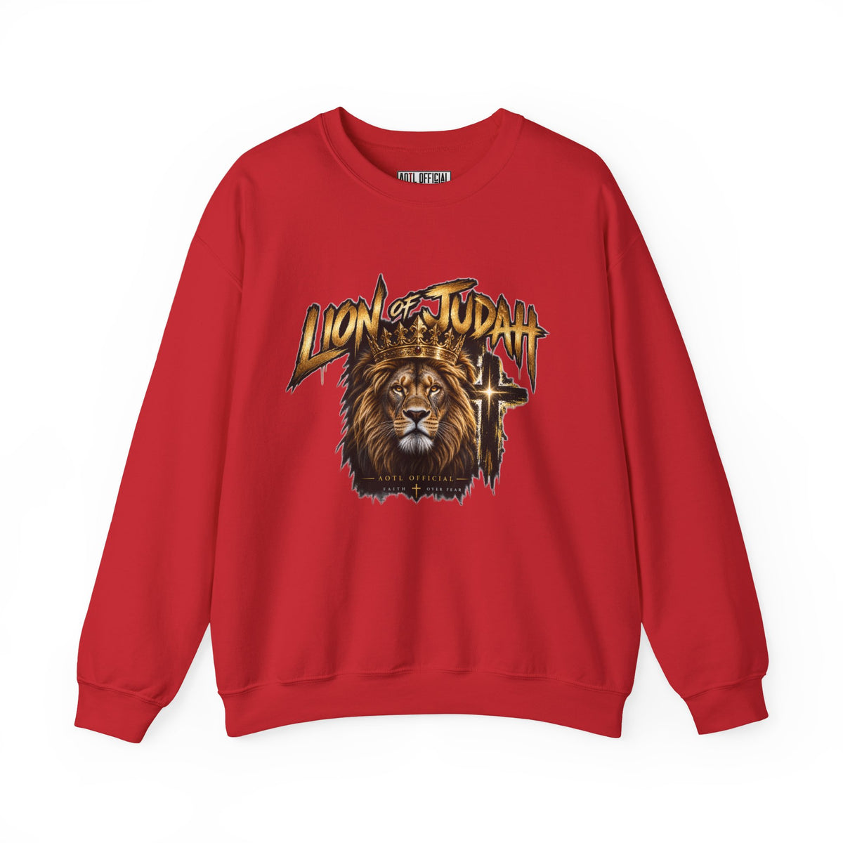 Lion of Judah — Faith Over Fear Christian Sweatshirt